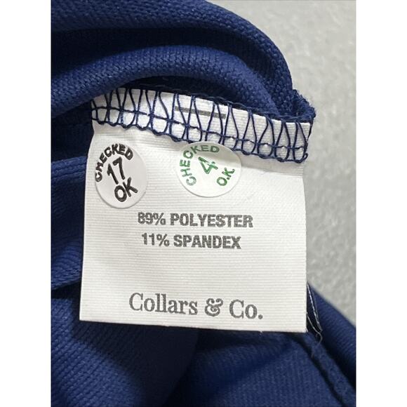 Collars & Co Performance 1/4 Zip Mock Neck Shirt Mens Small Blue Long Sleeve - Picture 12 of 14